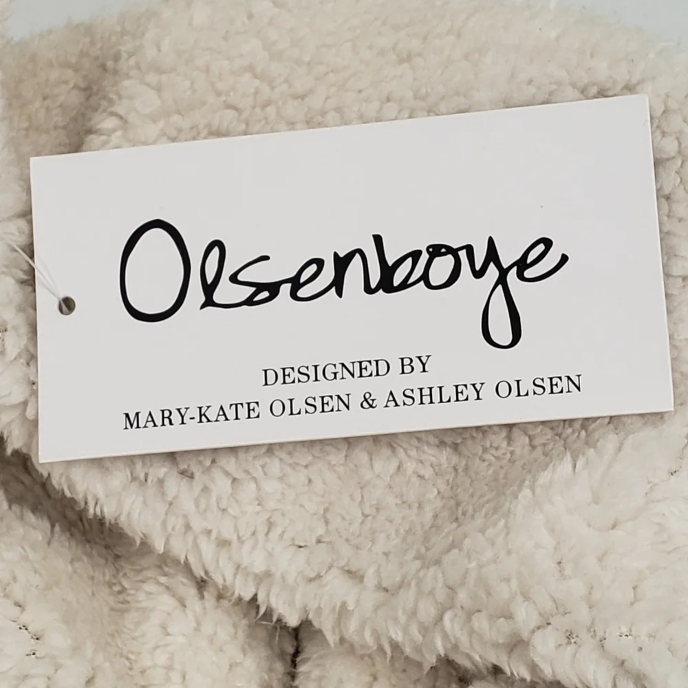 Olsenboye Faux Fur Open Front Coat Jacket Size Small - Picture 7 of 8